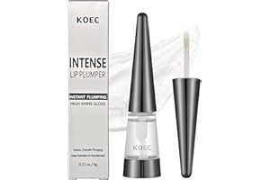 ENERIWELL Angel Silk Lip Plumper Gloss, Instant Extreme Lip Filler Booster with Hyaluronic Acid & Jojoba Oil, Non-Sticky Volumizing Serum, Glass Shine, Fuller Lips,Hydrating Lip Care, Christmas gifts