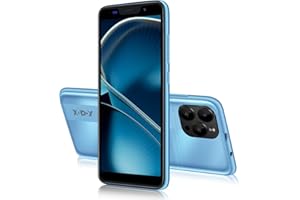 Xgody Telephone Portable, Écran 5,5" Android 9 Quad Core, 16Go ROM/SD 64 Go, Batterie 2500mAh, Double Caméra 5MP Smartphone Pas Cher, Double SIM, 3 Slots Face ID 3G (Bleu)