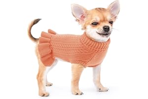 ALAGIRLS Jersey de forro polar cálido para perros, ropa para cachorros y gatos, suave y transpirable, ropa de Navidad para mascotas, ropa para perros de tamaño mediano, naranja claro M