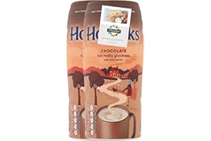Malted Chocolate Drink Bundle with Horlicks Chocolate 400g 2 Pack + Brightdale Kitchen Booklet