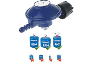 CPUK Camping Gaz R716CG 30mb Butane Gas Bottle Regulator Fits 907 904 907 Screw On Type Cylinders R716