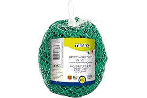 TENAX Tubetto Agricolo Verde 500g Diametro 3mm, Legatura in PVC per Piante, ortaggi e Fiori, Lunghezza Circa 80 m