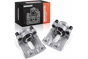 Frankberg 2x Brake Caliper Disc Brake Rear Cast Aluminium Compatible with 1 Series E81 E87 E88 130i 1 Series E88 E82 128i 3 Series E90 316d-325xi X1 E84 sDrive16d-xDrive28i Replace# 34216768698
