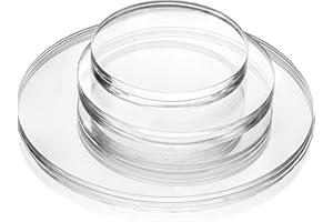 EH DESIGN Taglio in vetro acrilico rotondo, diametro 300 mm, spessore 5 mm, taglio circolare in acrilico come pannello di vetro acrilico trasparente, protezione UV, infrangibile e versatile