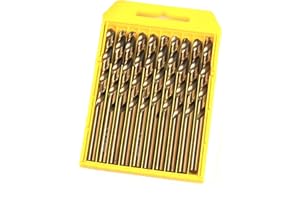 Janzoom HSS-Co Lot de 5 forets hélicoïdaux 5 % en cobalt pour perçage sur acier inoxydable, aciers durs, métal (8 mm)