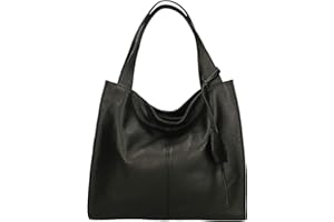 Chicca Borse Borsa a Spalla Donna in Pelle Made in italy 34x31x10 Cm