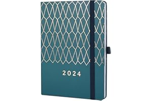 (A5 HORIZONTAL) Boxclever Press Everyday 2024 dziennik A5 Tydzień do przeglądania działa od stycznia do grudnia 24. Luksusowy dziennik 2024 i notatnik w jednym! Oszałamiający dziennik A5 2024 tydzień