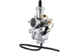 GOOFIT Carburador Moto 27mm PZ27 con Cable Choke reemplazo para 4 Tiempos 100cc 125cc 150cc 175cc 200cc CB125 XL125S TRX250 TRX 250EX ATV Quad Pit Bike Motor Ciclomotor y Scooter Plata