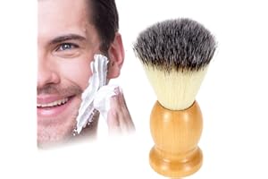 ZONSUSE Shaving Brushes for Men, Shaving Brush Manual Wooden Handle Nylon Hair Shaving Brush Men Barber Facial Beard Cleaning for Shave Cream, Foam or Soap