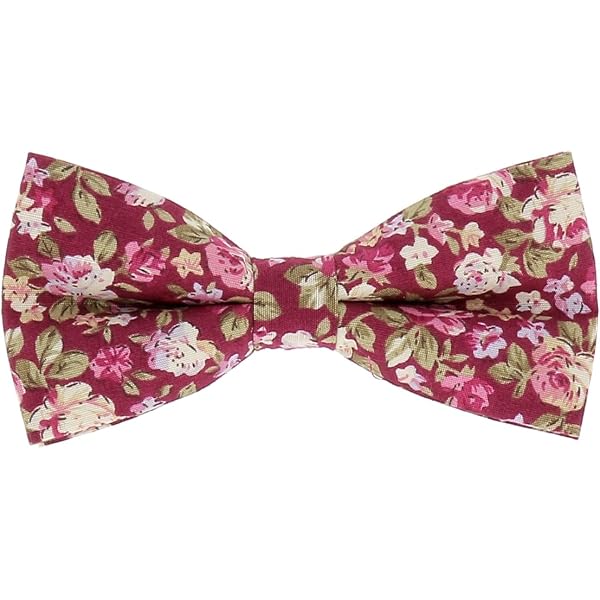 Noeud Papillon Liberty Blanc Et Rose - Style Champêtre Et Bohème Pour Mariage