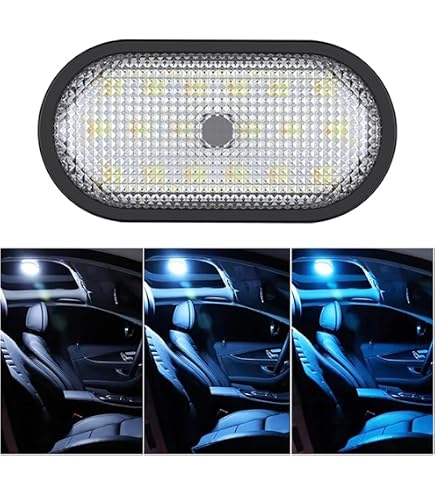 Kit 4 Lampes LED Tactiles Magnétiques Pour Voiture - Rechargeables USB - 7 Couleurs - Éclairage D'ambiance