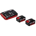 Original Einhell Starter Kit 2x 4,0 Ah Akkus und Twincharger Power X-Change (Li-Ion, 18 V, 75 min Ladezeit, passend für alle 