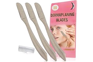 La Lune Dermaplaning Blades for Face (3 PCS) with Precision Cap, Sharp and Precise Eyebrow Razor, Face Razor for Women and Men with Soft and Sensitive Skin