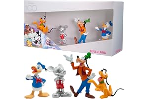Bullyland Bullyworld- 15150-Set 100 Anniversario Disney con Topolino, Pluto, Pippo, Paperino, Come Piccolo Regalo per Bambini dai 3 Anni in su, Multicolore, 15150