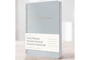 Beautiful Daily Planner And Notebook With Hourly Schedule - Aesthetic Spiral To do List Notepad to Easily Organize Your Tasks And Appointments - Stylish Book And School Or Office Supplies For Women