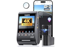 VIOFO A329S 2CH 4K 60FPS Dashcam vorne hinten, 4K + 2K Dual Dashcam Auto, Upgraded Energiespar-Parkmodus, Wi-Fi 6 u. App Steuerung, Dual STARVIS 2 Autokamera, Nachtsicht/HDR 2.0, optional 4 TB SSD