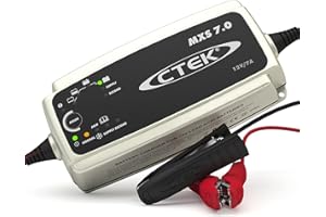 CTEK MXS 7.0 Caricabatterie 12V 7A per Batterie di Veicoli più Grandi, Caricabatterie Auto, Roulotte, Barca E Caravan, Desolfatore con Funzione di Alimentazione E Opzione AGM Dedicata