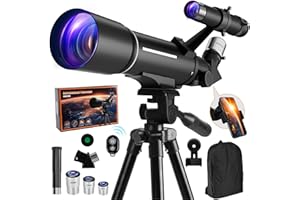 Sovonix Telescope for Kids, 70mm Aperture 500mm Focus Length, Telescopes for Astronomy Adult Beginners, Moon filter, Refractor Portable Telescope with Tripod, Phone Adapter and Carrying Bag
