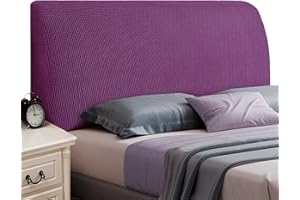 SHUOJIA Fodera Per Testiera Del Letto Fodera Per Fodera Elasticizzata In Tinta Unita Antipolvere Per Arredo Camera Da Letto, Protezione Antipolvere Lavabile (Purple,150-170cm)