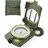 Sportneer Military March Compass, Professional Pocket Compass with Carrying Strap for Hunting, Hiking and Activities, Outdoor