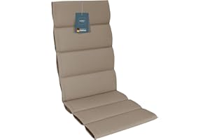 ‎LILENO HOME LILENO HOME Gartenstuhl Auflagen als [1er Set - Hochlehner] in Sand Sundance - Bequeme Liegen als Sitzauflagen für Gartenmöbel - Stuhlkissen für Gartenstühle und Klappstühle