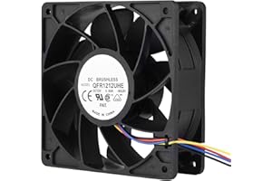 Yunxwd DC 12V 5.0A 7500RPM Cooling Fan Replacement 4 Pin Connector Double Ball Bearing DIY Cooling Ventilation Exhaust Project for Antminer S7 S9