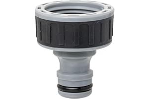 Tatay Racor de Grifo Hembra 3/4" Premium, Conector Universal, Protección Solar, Fácil Instalación, Gris - Negro