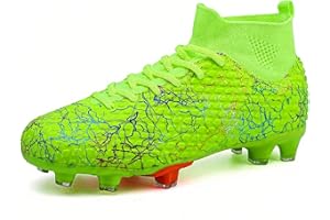 BURLBUNY Mens Football Boots Womens Soccer Boots for Big Boy AG/FG