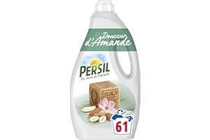 Persil - Lessive Liquide Douceur d'Amande – Parfum aux extraits naturels de Vanille - Encore Plus Efficace Même à Froid - Testée Dermatologiquement - 61 Lavages