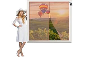 AMZSUN Zanzariera Magnetica Per Portas 85x105cm Magnetiche Chiusura Automatica Anti Zanzare Mosche Insetti Tenda per Porte-per Porta Finestra Balcone-Facile Da Installare Marrone