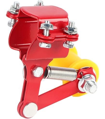 Suuonee Rullino Catena Universale 8 Mm Per Moto Dirt Bike Enduro - Tendicinghia In Gomma E Ferro, Blu - 4