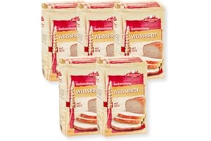 BIELMEIER KÜCHENMEISTER Brotbackmischung Weißbrot 5 x 500 g I Brotbackmischungen für Brotbackautomat & Ofen I Brot mit Backmischung einfach gemacht