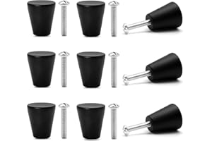 Brelet 9 Pomelli per Cassetti in Metallo.Moderni Pomelli per Mobili in Alluminio Opaco con Viti.Forma Rotonda Pomello per Armadi da Cucina,Cassetti,Mobili da Rinnovare e Mobili da Bagno (Nero)