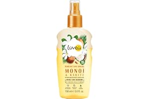 LOVEA - Démêlant Sans Rinçage - Monoï Et Karité - Démêle Sans Alourdir - Cheveux Secs & Abîmés - 98% D'Origine Naturelle - Sans Silicone - Vegan - Fabriqué En France - 150 ml
