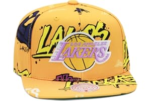 Mitchell & Ness NBA - Adhesivo para gorra, diseño de Los Angeles Lakers amarillo, amarillo, Talla única