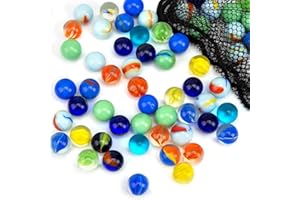 HAKACC 160 sztuk małych szklanych kulek, szklanych kulek dla dzieci, 16 mm, kolorowe kulki dekoracyjne, szkło, zabawka, maszyna do zabawy, dekoracja roślin, HADE0151, Różnorodność