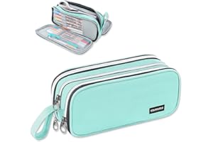 COLOCASTLE Estuche Escolar, Estuche de Lápices de Gran Capacidad, Estuche Escolar con 3 Compartimentos, Estuche Organizador Portalapices para Niñas Niños Adolescentes Estudiantes Adultos