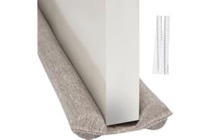 FRESH JUNGLE Draught Excluder for Doors-Double Sided Draft Excluder for Doors. 30"-36" Draught Excluder for Bottom of Door. Smell, Light and Noise Blocker Air Insulation, Energy Saving Exterior and Interior Doors