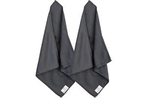 LOUKIN Lot de 2 chiffons de nettoyage pour tableau blanc, effaçables à sec pour salle de classe, maison et bureau, réutilisables et lavables, gris