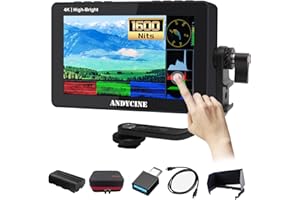 ANDYCINE A6 II 1600nits 5,5 Zoll Kamera Monitor Touchscreen Field DSLR Monitor 4K HDMI Eingang/Ausgang Full HD 1920x1080 IPS 3D-Lut Video Peaking Focus Assist