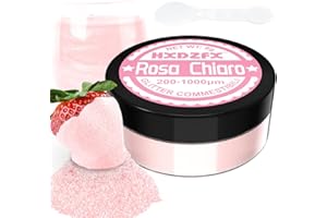 HXDZFX Glitter Commestibili Rosa Chiaro - Coloranti Alimentari in Polvere, Glitter Alimentari per Dolci, Drink, Decorazioni Torte, Cioccolatini, Muffin, Champagne, Cocktail, Panna, etc. (8g)