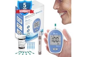 FIABiomed Precisa - In Deutschland zertifiziertes Blutzuckermessgerät im Set mit 100 Teststreifen + 100 Lanzetten | hochpräzises tragbares Diabetes Messgerät für zu Hause inkl. Stechhilfe & Tasche