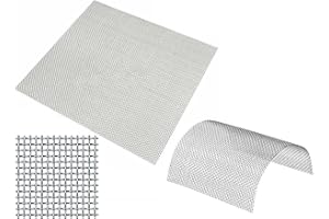 Vandicka 2 PCS Stainless Steel Wire Mesh Sheet - 15 x 15 cm Square Fine Metal Mesh - 20 Mesh Metal Wire Gauze - Rodent Proof Drain Cover Mesh Filter