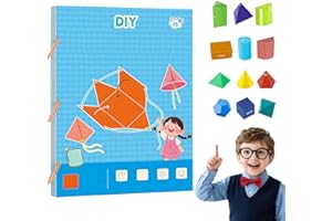 HENGBIRD Pull String 3D Geometry Learning Book 15 modeli DIY książka do majsterkowania dla dzieci, myślenie przestrzenne, matematyka, pomoc w nauce, geometryczne kształty, trening z instrukcją wideo (może nie