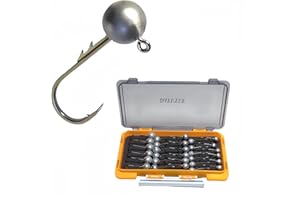 ‎DAYUYUE DAYUYUE Jigköpfe Angelhaken-Kit Softbait-Haken 3,5 g 5 g 7 g 10 g 14 g Inklusive Plastik Angelgerät Box Angeln für Süßwasser Salzwasser