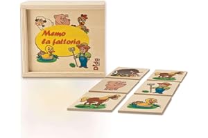 Dida - Das Memo Bauernhof. Das Holzmemory Bauernhof Ist Für Zu Hause, Die Grundschule Und Den Kindergarten. Einfaches Kartenspiel Um Die Geschichte Der Tiere des Bauernhofes Kennenzulernen