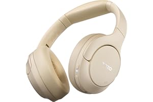 TOZO HT2 Hybrydowe słuchawki bezprzewodowe z aktywną redukcją szumów, 60 godz. odtwarzania, bezstratny dźwięk, nauszne, Bluetooth, Hi-Res, głęboki bas, składane, lekkie zestaw, do treningu