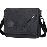 Eshow Men Messenger Bag canvas laptop Shoulder Bag for Men 14 inch Tablet Messenger Briefcase Work MacBook Pro Crossbody Bag