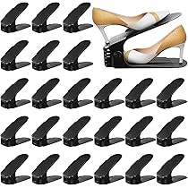 4x Schuhhalter Organizer Rutschfest | Doppelschicht Schuhstapler Platzsparend