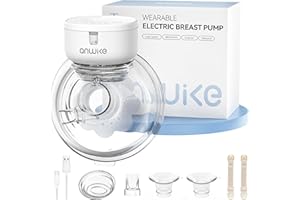ANWIKE Electric Breast Pump Ultra-Light 230g - Wearable Breast Pump Hands Free for Travel & Home, 4 Modes 9 Levels, 135° Flange, Quiet 40dB, BPA-Free, Easy to Clean & Gift for New Moms, White